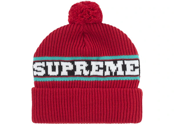 Supreme Big Stripe Beanie (FW24) Red